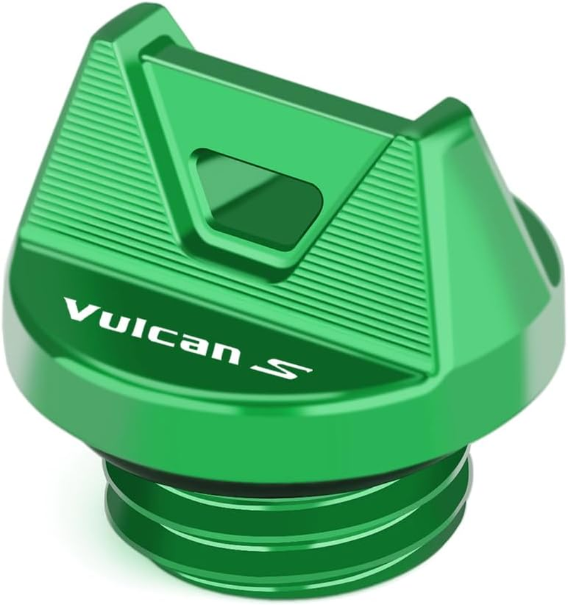 Mokiton Motorcycle Engine Oil Filler Plug Cover Screw Compatible with Compatible with K.Awasaki Vulcan S 650 2015-2020 2021 2022 2023 2024 2025 | Vulcans S650 Accessories (Green)