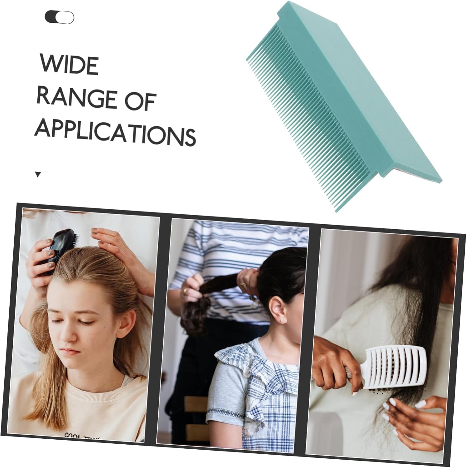 VALICLUD Carbon Fiber Hair Straightening Comb for Women Styling Tool Flat Iron Attachment Detangling Grooming Comb for Salons image number 6