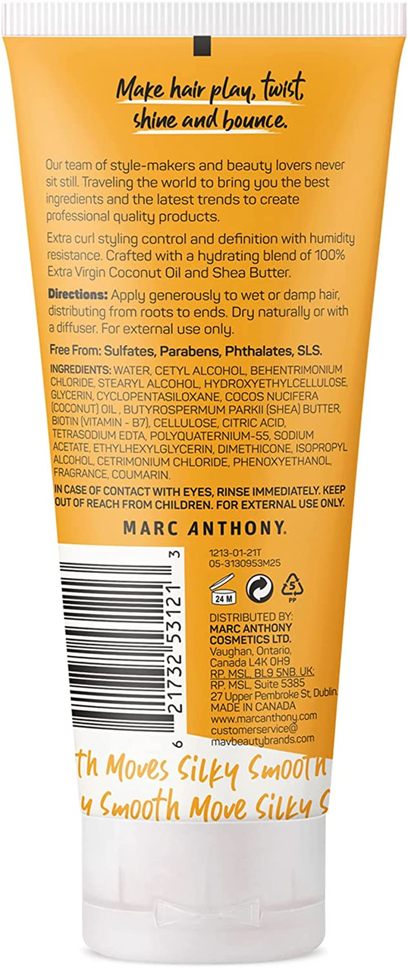 Marc Anthony Coconut Oil and Shea Butter Hydrating Curl Cream, 175Ml image number 3