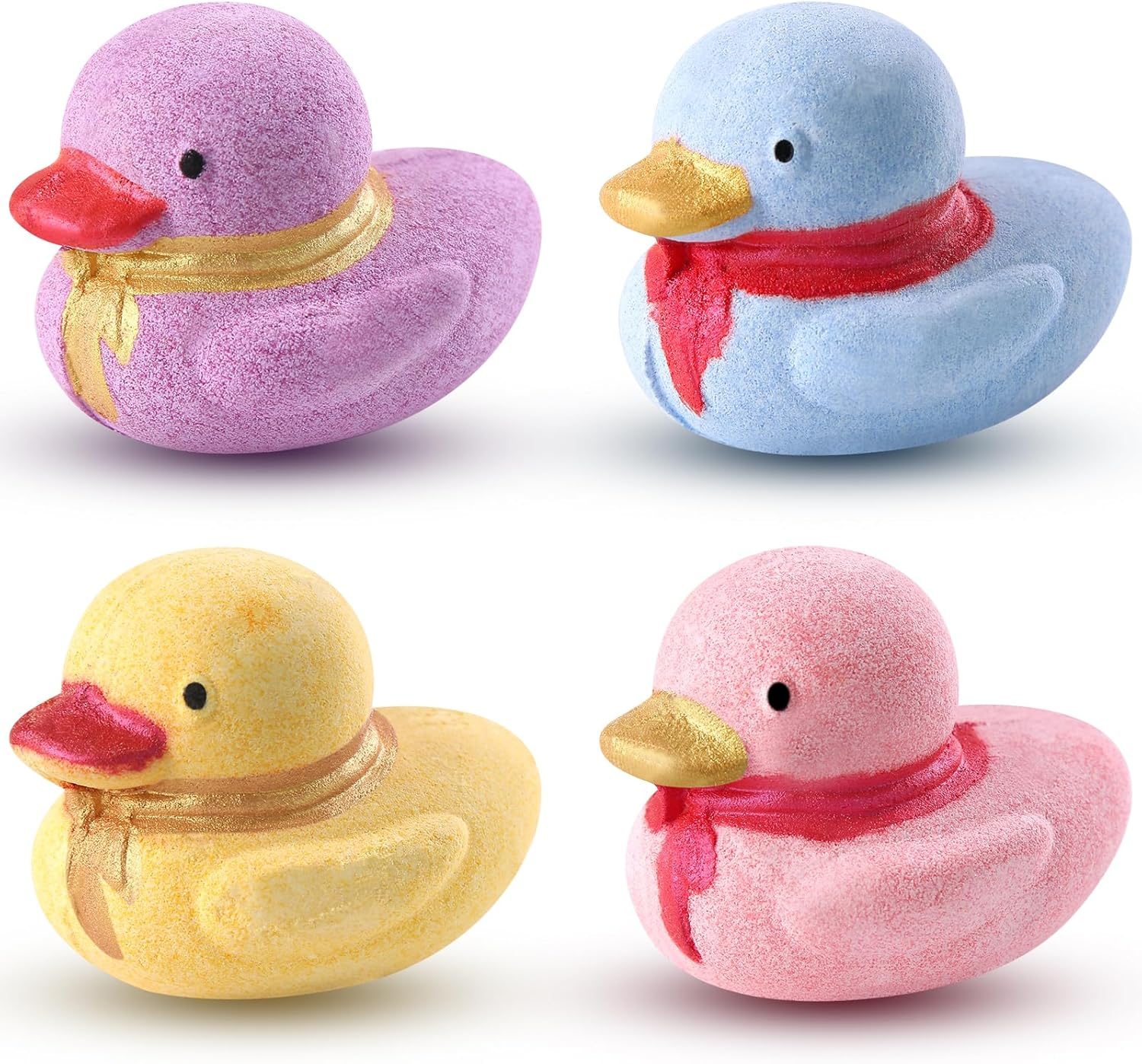 Fowerher Duck-Shaped Bath Bombs, 4 Pack - Moisturizing & Smoothing, 135G Each image number 1