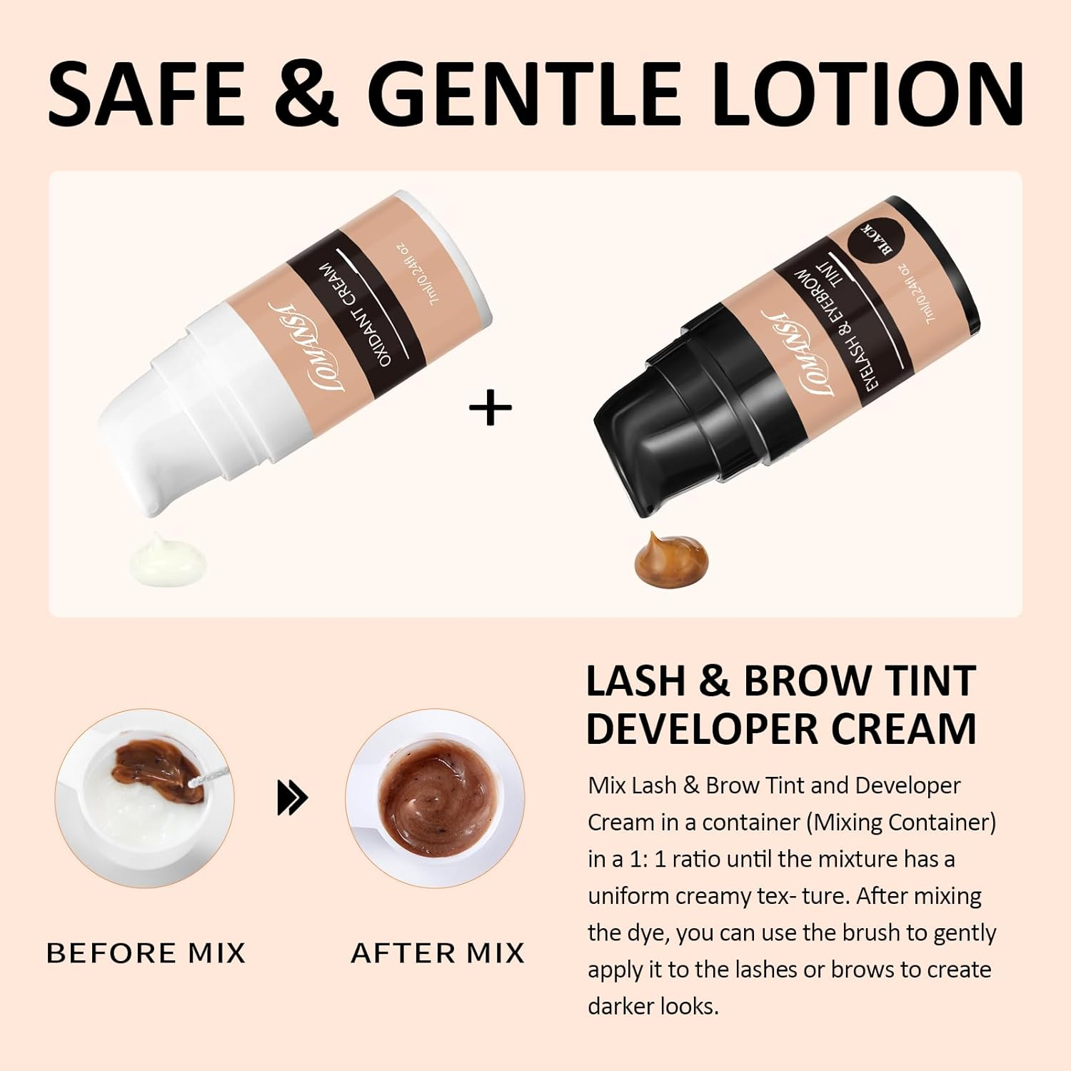 Lomansa Lash Lift and Color Kit Black Eyelash Perm Kit with Lash Lift Balm, Instant Curled and Voluminous Coloring with Black Hair Colors, Complete Tools for Salon Home image number 5