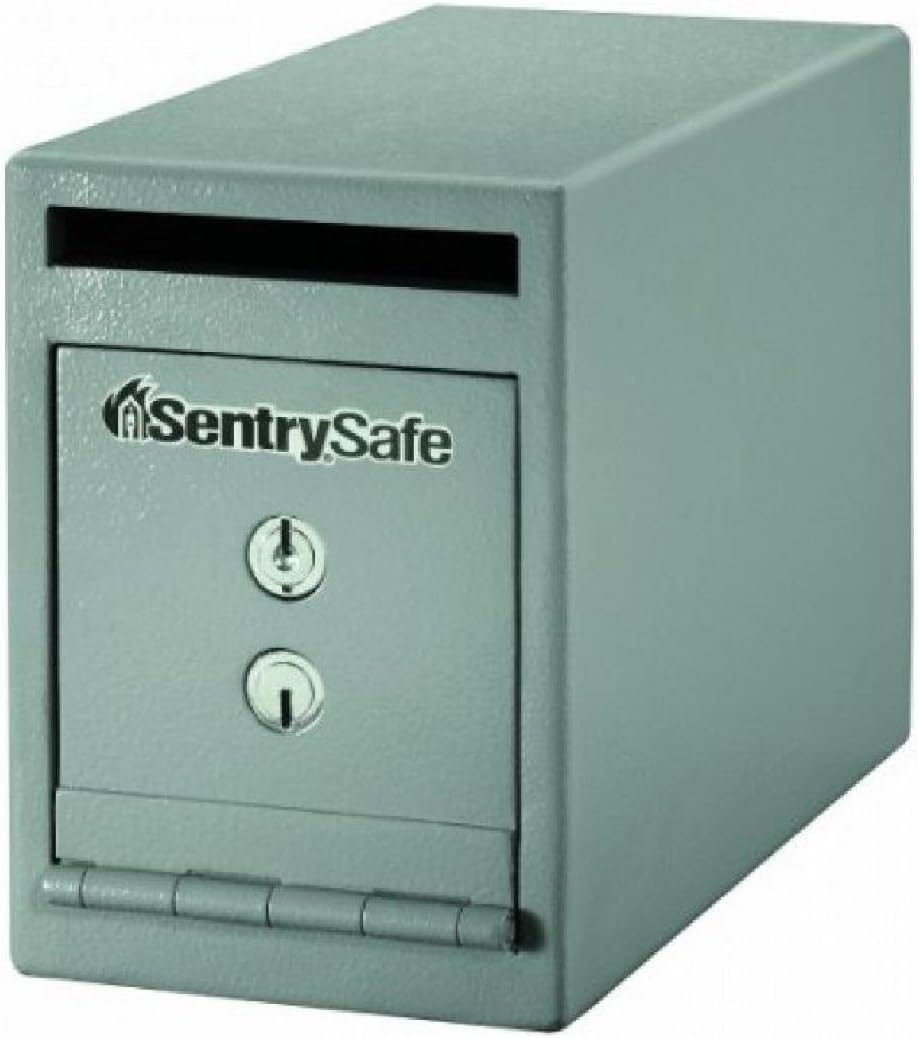 Sentrysafe Depository Safe with Dual Key Lock, Steel Drop Slot Safe for Offices and Businesses, Stores Cash, Money, 0.23 Cubic Feet, 8.5 X 6 X 12.3 Inches, UC-025K image number 1