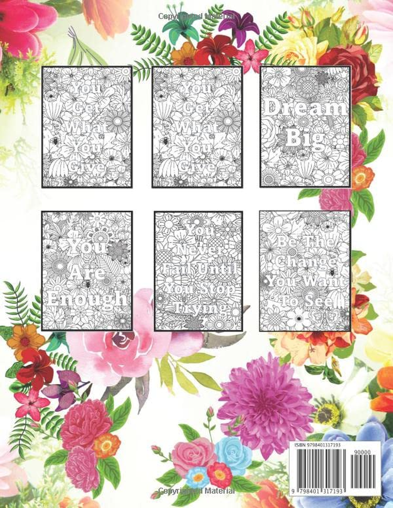 Let Your Dreams Color: Adult Motivational Coloring Book with Inspiring Quotes