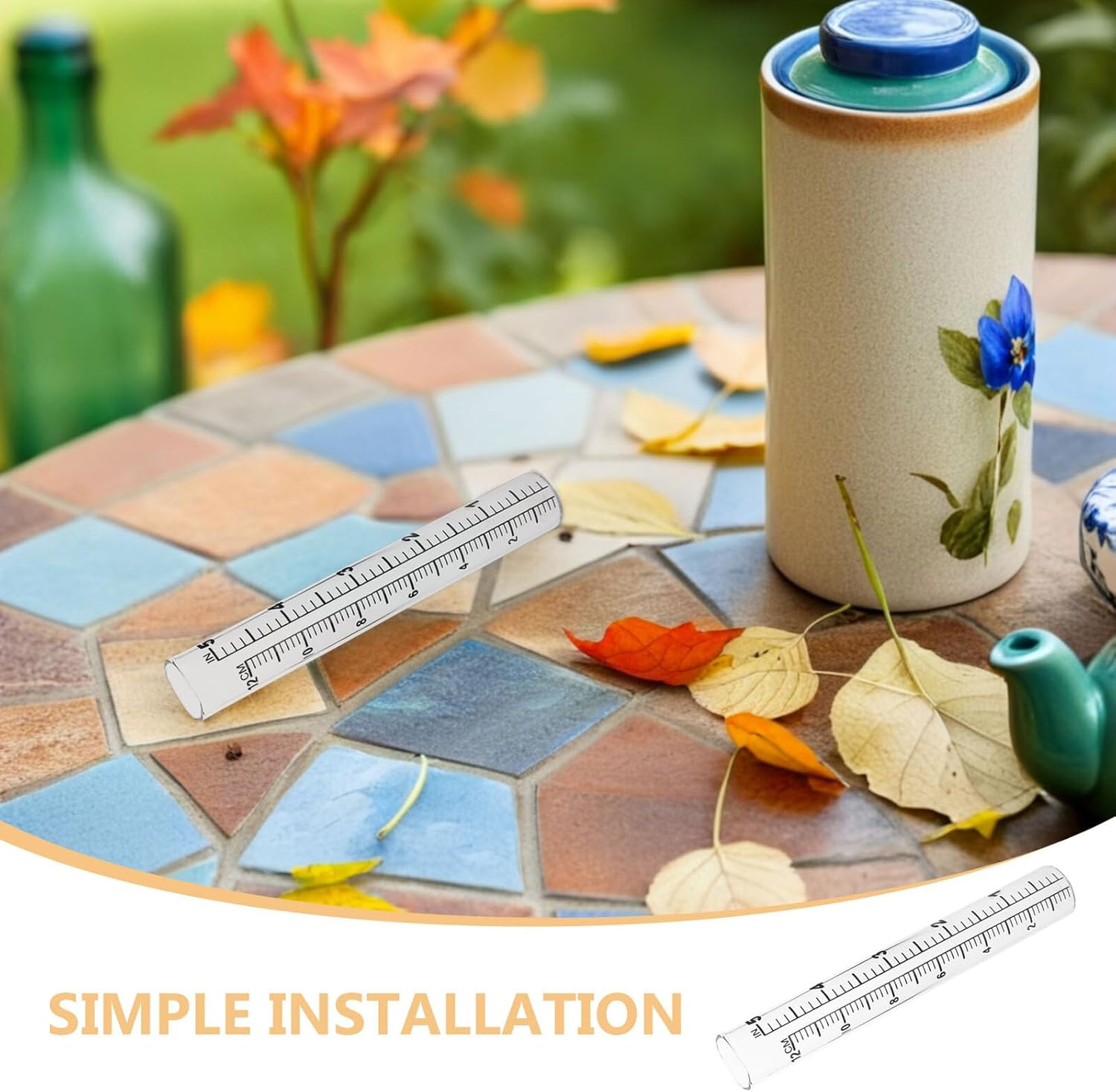 Alasum 4PCS Glass Rain Gauge Replacement Tubes Accurate Rain Gauge Measuring Cylinders Outdoor Yard Garden Use Easy Installation image number 2