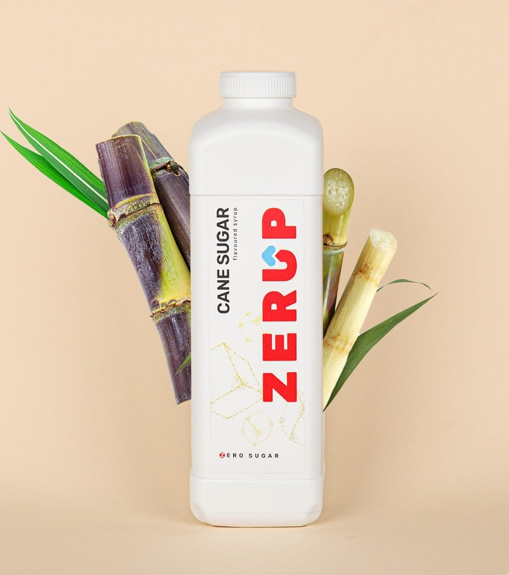 Zerup Zero Sugar Cane Sugar Flavoured Syrup 2 X 1L Bottles, Sugar Free Syrup, Cane Sugar Flavour Drink Mix, Low Calorie Flavourings for Milk Shakes, Cocktails, Teas, Gluten Free, Keto Friendly, Halal image number 2
