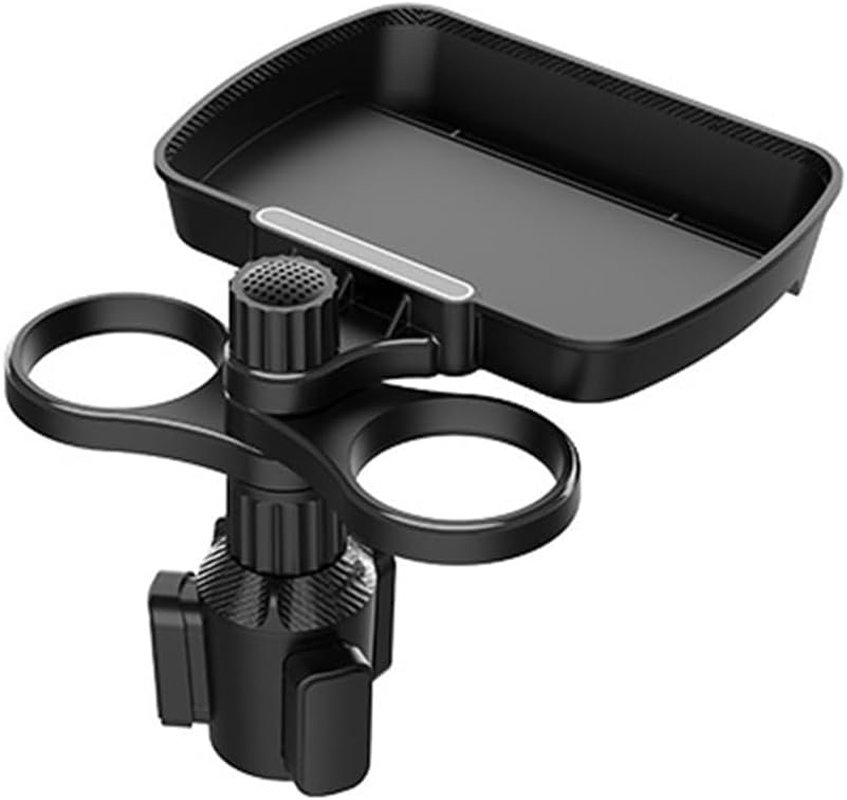 Betterlifewj 3-In-1 Car Cup Holder Extender, Essential Car Accessory for Road Travel, 360 &deg; Rotating Snack Tray for Cars, Dual Cup Holders for Placing Drinks image number 5
