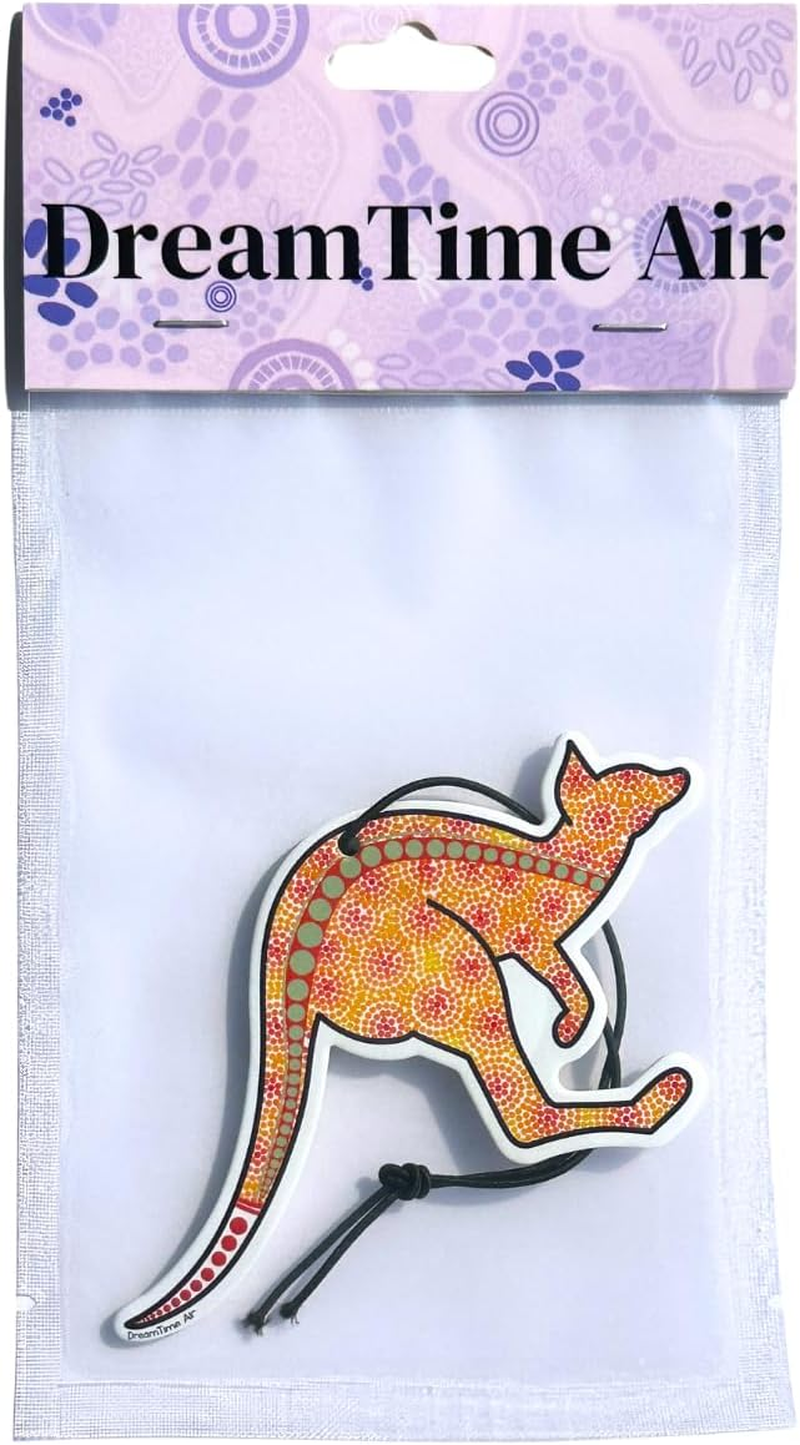 Dreamtime Air Kangaroo Car Air Fresheners &ndash; Citrus Scent, Pack of 3 | Cute Hanging Design for Car, Office or Home | Long-Lasting Essential Oil Fragrance image number 1