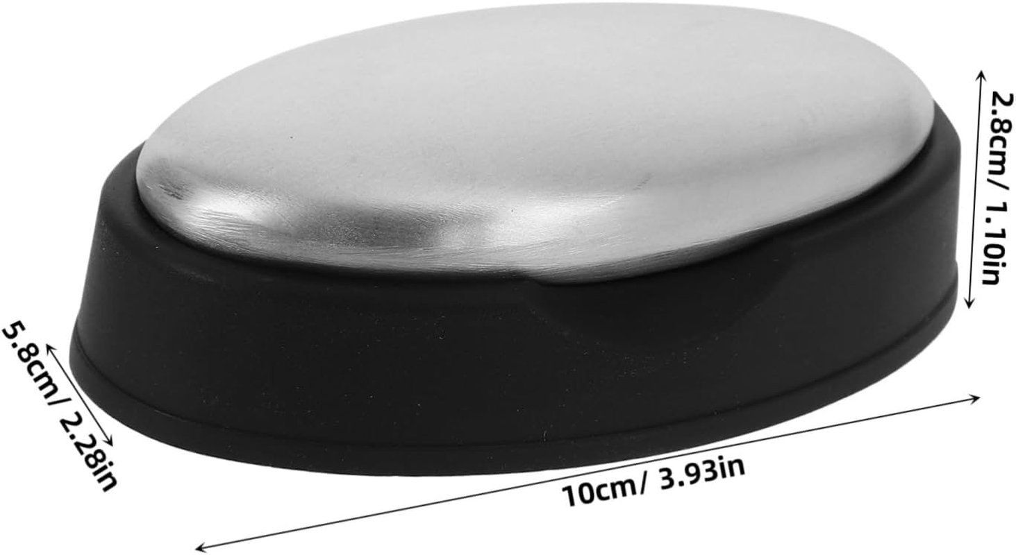 BRIGHTFUFU Stainless Steel Soap Bar Odor Absorber for Kitchen Gadget Metal Soap for Cleaning Hands Portable Odor Remover 304 Cleaning Tool image number 4