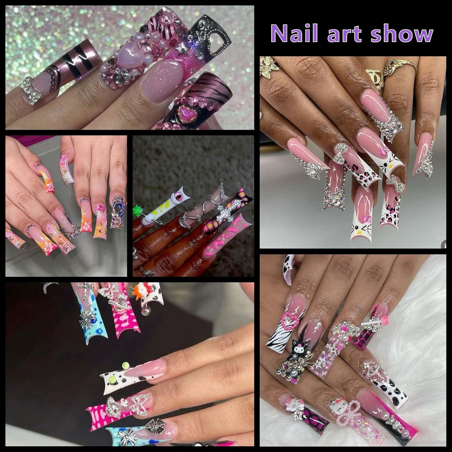 Laza 600Pcs Long Duck Nail Tips, 12 Sizes, Boxed in Box, Clear Duck Nails, Full Coverage, Wide Nail Tips, French False Nail Tips for D Tips image number 4