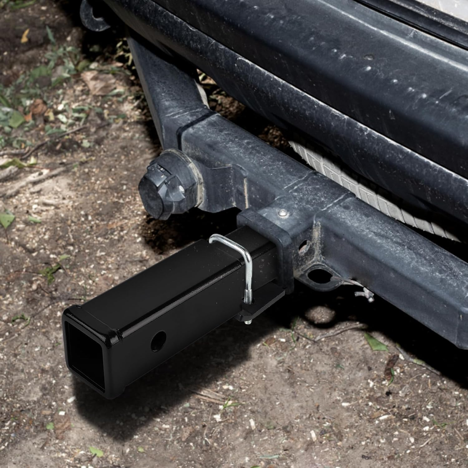 CPROSP 12'' Trailer Hitch Extension with Hitch Tightener anti Rattle Stabilizer, Fits for 2" Receiver Tube Tow Bar Steel Shank Heavy Duty 6000 Lbs, Hitch Extender with 5/8'' Pin Hole image number 6