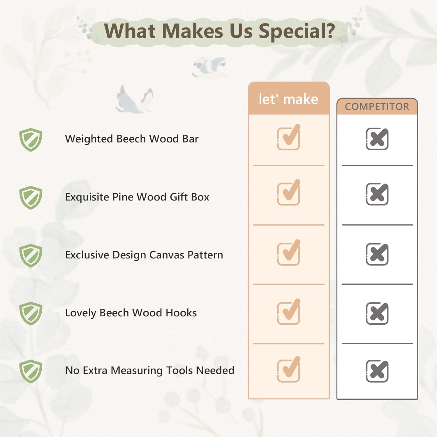 Growth Chart for Wall 7 Ft Height Chart with Keepsake Box & Hook Waterproof Canvas Measure Wall Ruler Removable Neutral Nursery Wall Decor for Baby Kids Toddlers image number 1