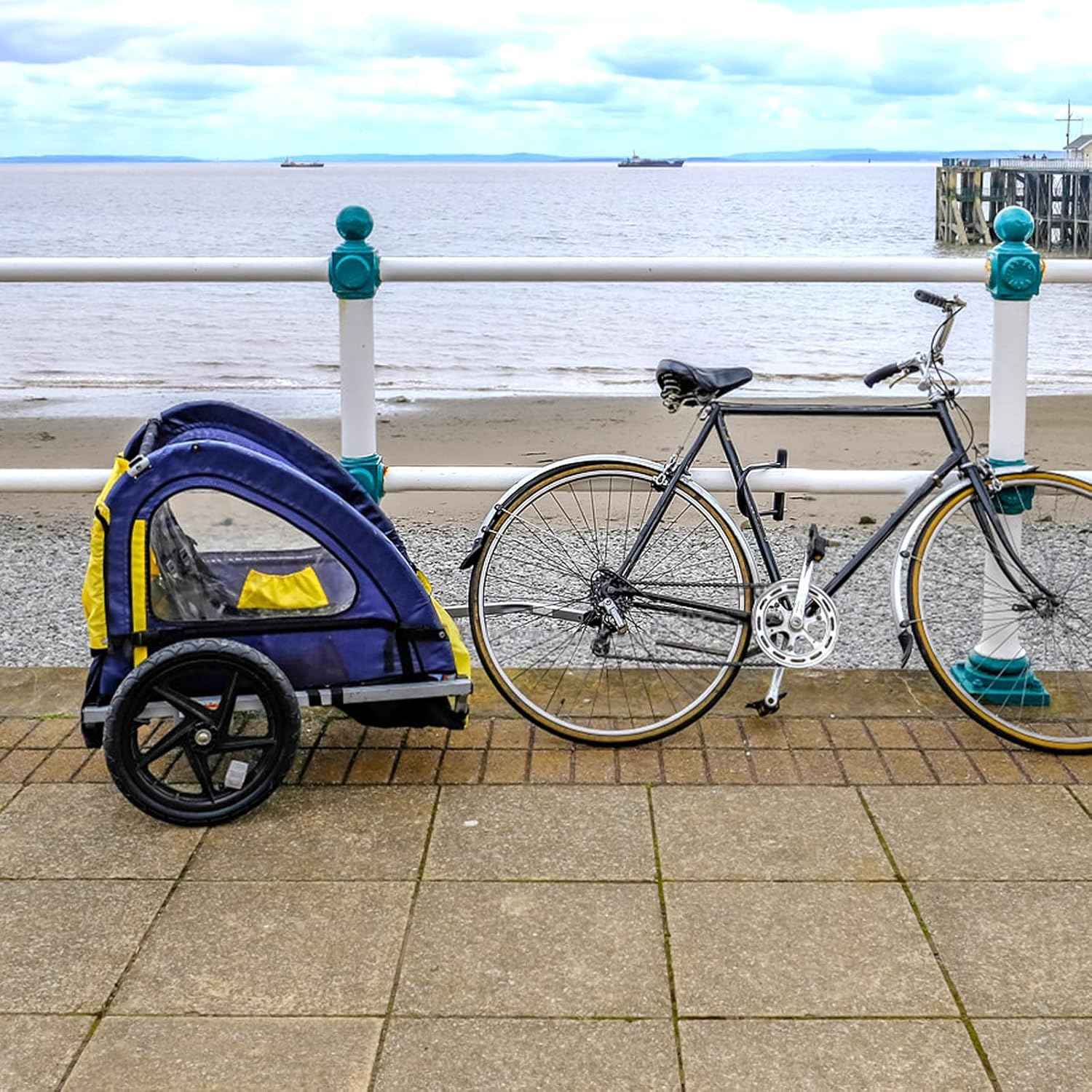 Bike Trailer Hitch, 304 Stainless Steel Bike Trailer Hitch Cup Compatible with Thule Chariot Courier Coaster Cadence Heavy-Duty Bicycle Accessory for Kids Pets Cargo image number 4