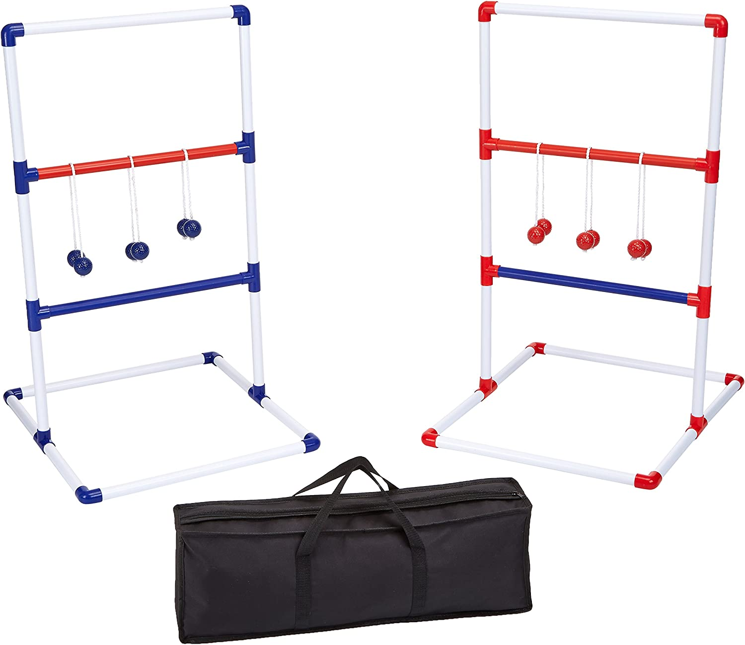 Amazon Basics Ladder Toss Outdoor Lawn Game Set with Soft Carrying Case, 2 Count, Full Size, Blue,Red, 55.88 X 66.04 X 96.52 CM image number 6