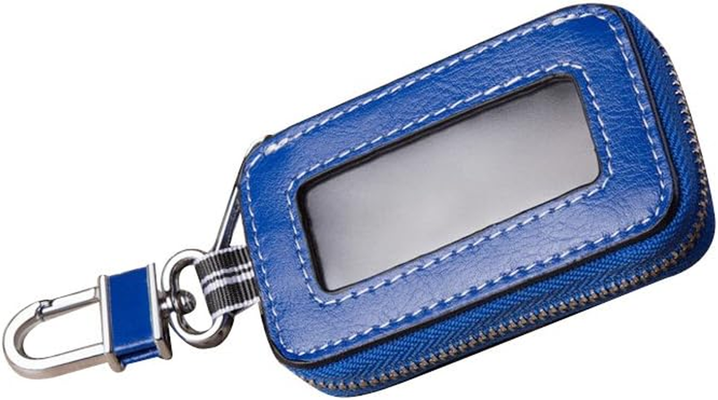 Black Universal Vehicle Car Smart Key Case Remote Fob Case Holder Keychain Ring Case Bag