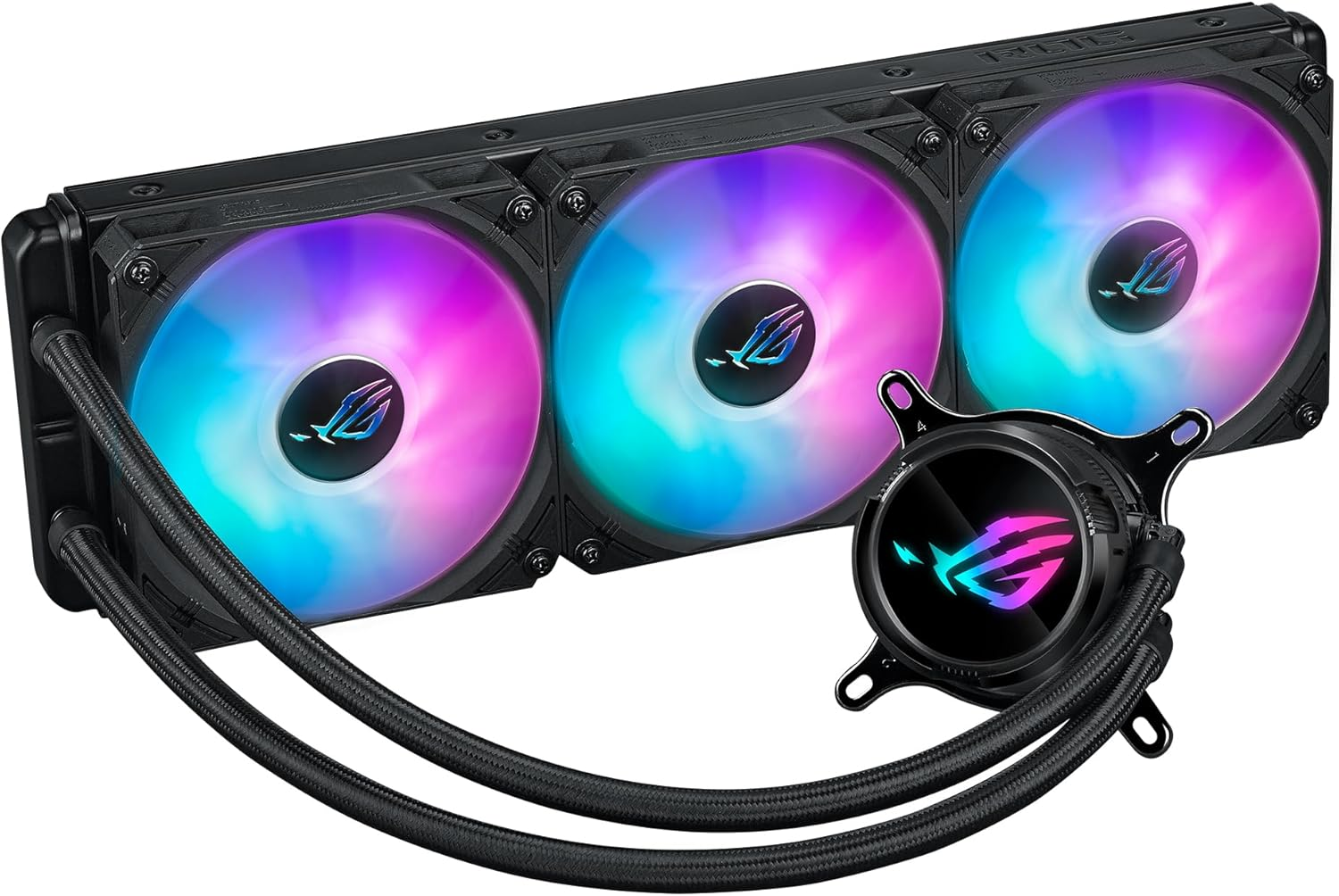 ASUS ROG Strix LC III 360 ARGB All-In-One CPU Liquid Cooler with 360&deg; Rotatable Water Block, Asetek&rsquo;S New Gen7 V2 Pump, Premium ROG ARGB Fans, and 10+ Custom Aura Lighting Effects image number 2