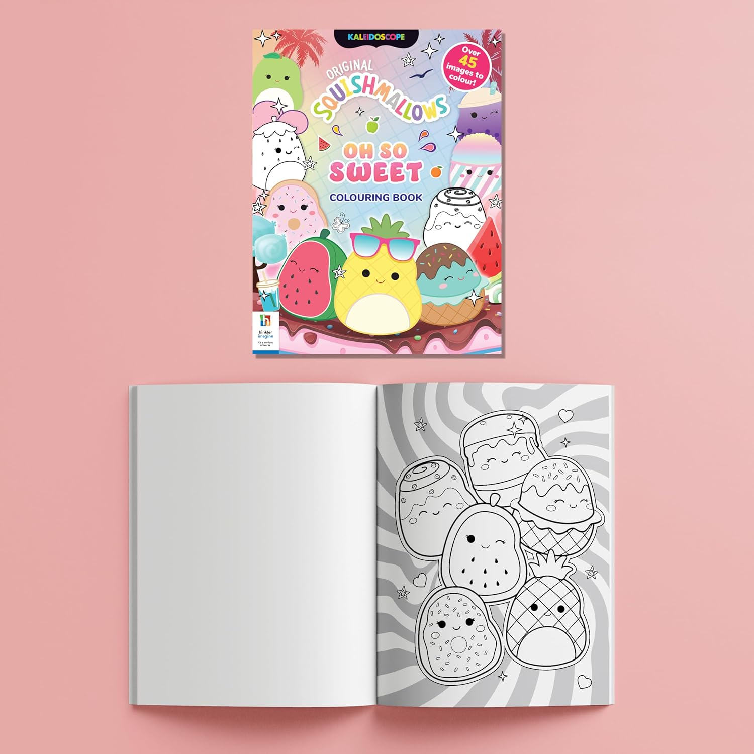 Squishmallows Summer Vibes Ultimate Colouring Carry Case &ndash; 2 Colouring Books, 20 Coloured Pencils, and 10 Markers &ndash; Portable Set for Ages 8-15 image number 2