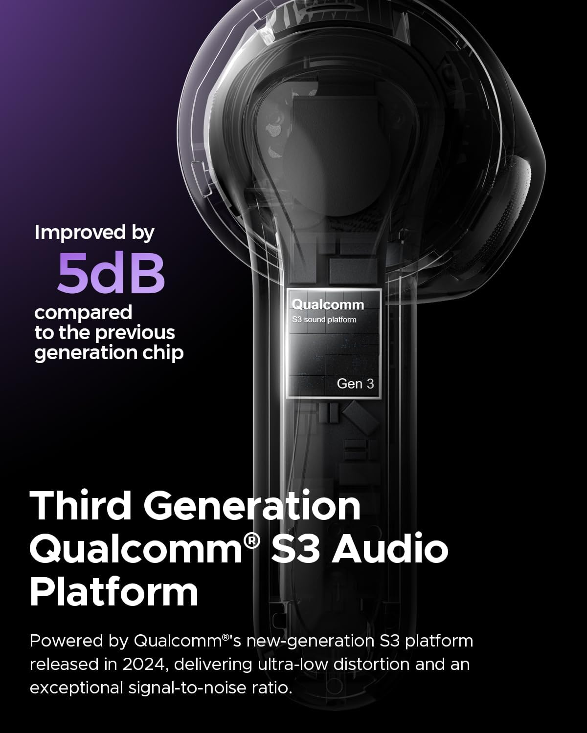 Soundpeats Air5 Wireless Earbuds with Aptx Adaptive Lossless, Bluetooth 5.4 Earphones with 6 Mics Compatible with Snapdragon Sound, 13 Mm Driver, 30H Playtime, Qualcomm QCC3091, Peatsaudio APP image number 1