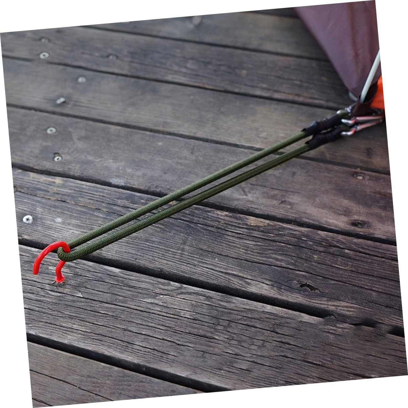 BELLIFFY 4Pcs 8Mm Elastic Bungee Cords with Mountaineering Hooks, Outdoor Tent Fixing Belts, Multi-Functional Luggage Straps for Camping and Travel image number 3