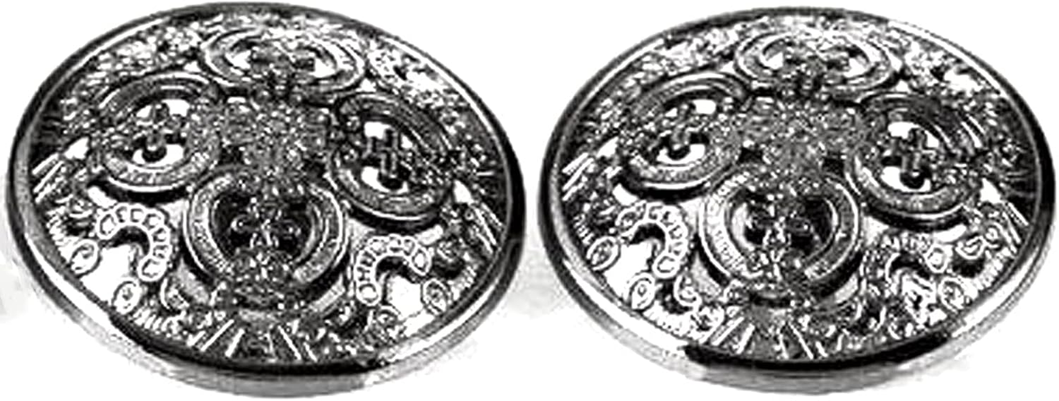 20PCS Clothes Button - Retro Hollow Sewing Button Shank round Shaped Metal Button Set for Men Women Blazer, Coat, Uniform, Shirt, Suit and Jacket (Light Gold, 20Mm)