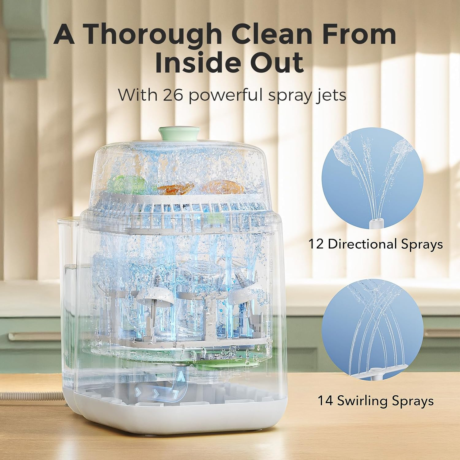 Momcozy Kleanpal Pro Baby Bottle Washer, Sterilizer & Dryer - All-In-One Cleaning Machine for Bottles, Pump Parts & Baby Essentials - Time-Saving & Effortless Care image number 2