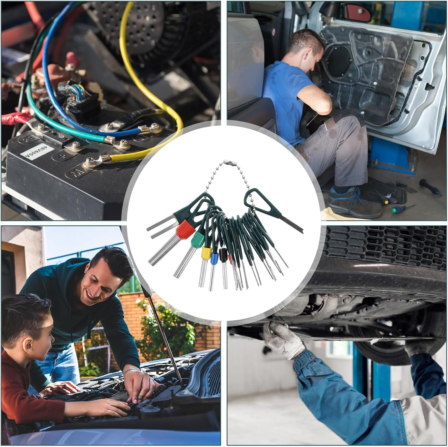 18Pcs Electrical Terminal Kit with Pin Extractor and Wire Pin Removal Tools for Automotive Wiring Harness Repair and Crimp Connector Maintenance image number 4