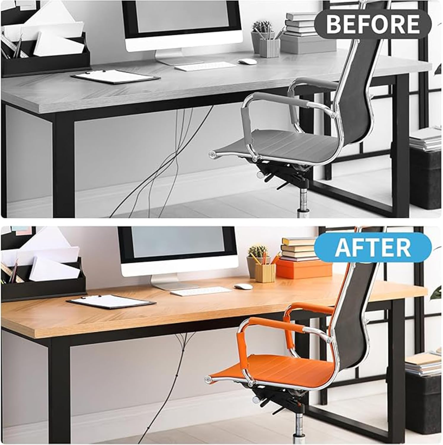 Reusable Cable Ties, 200 PCS Adjustable Hook and Loop Straps Cable Management Cord Organizer for Home Office（15Cm X 1.2 CM） image number 3