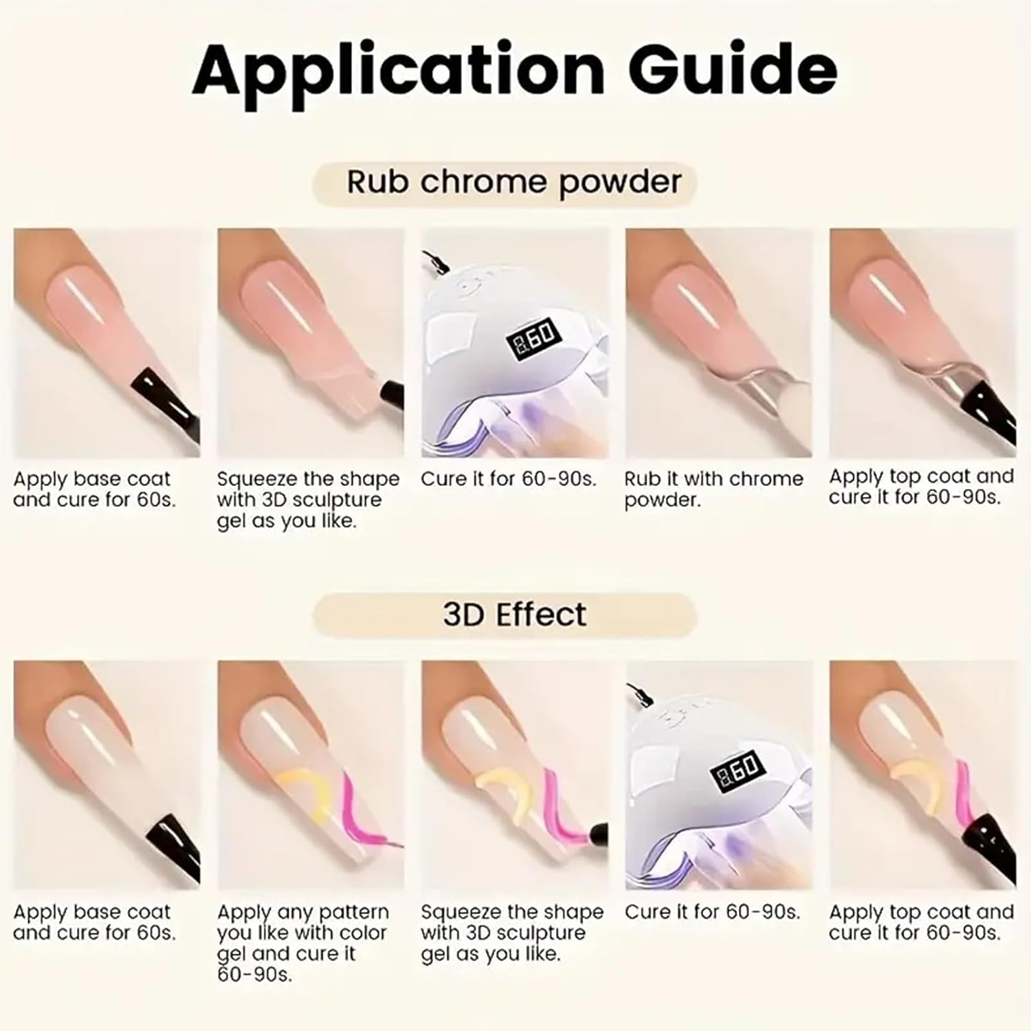 3D Nail Gel, 15Ml Super Strong Gel Nail Glue for Decorations, Beauty Care Products for Rhinestone Gems Decals Decoration Sculpture Home Party Charm Salon Daily Holiday image number 1