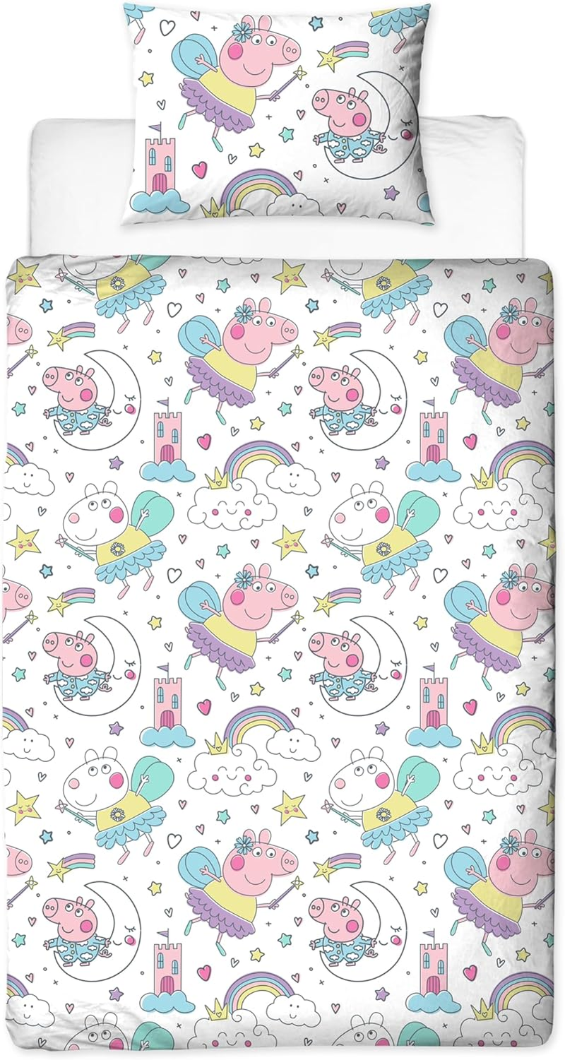 Peppa Pig Officially Licensed Bedtime Design Single Duvet Cover Set | Reversible 2 Sided Bedding Including Matching Pillow Case | Perfect for Kids Bedroom | Polycotton image number 5