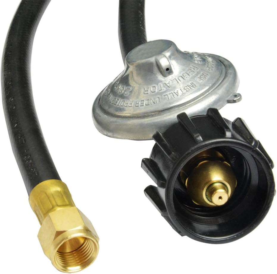 Onlyfire Universal QCC1 Low Pressure Propane Regulator with 12 Ft Hose for Most LP Gas Grill, Patio Heater and Fire Pit Table, 3/8" Female Flare Nut image number 4