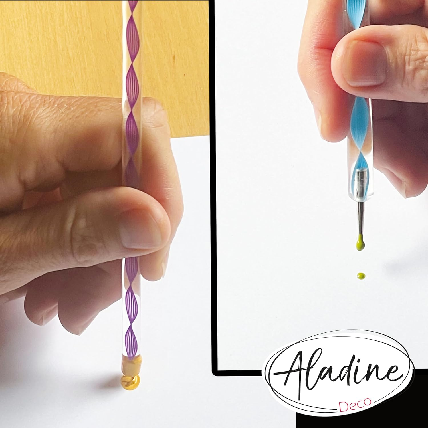 Aladine 80811 Kit Outils De Dot Painting 10 Accessories & 14 Attachments for Mandalas, Pebble Painting, Wood, Fabric, Canvas Dotting Dots, Creative Hobby-80811, Multi-Colour, Loisirs Cr&eacute;atifs image number 3