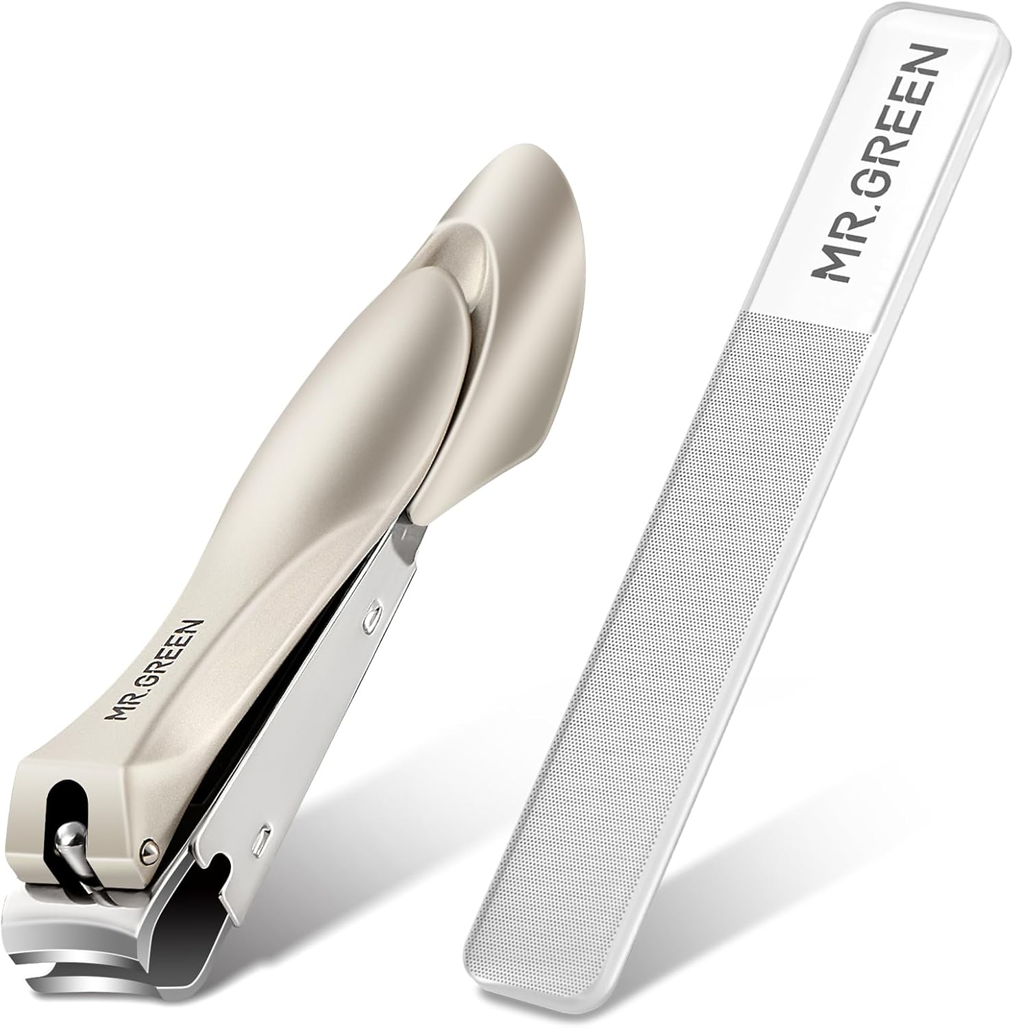 MR.GREEN Nail Clippers Stainless Steel anti Splash Fingernail Cutter Manicure Tools Bionics Design Pedicure Scissor Nail Trimmer (Nail Clipper (Large))