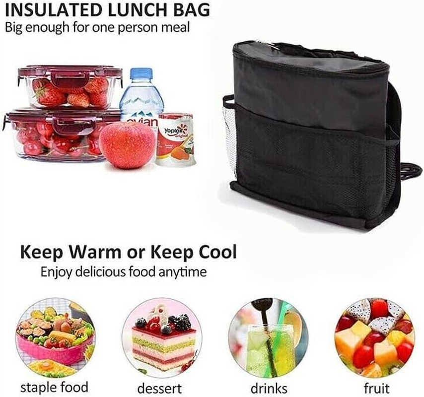 Car Seat Back Organizer Multi-Pocket Storage Bag with Heat Preservation Drink Holder - 1/2PCS image number 6