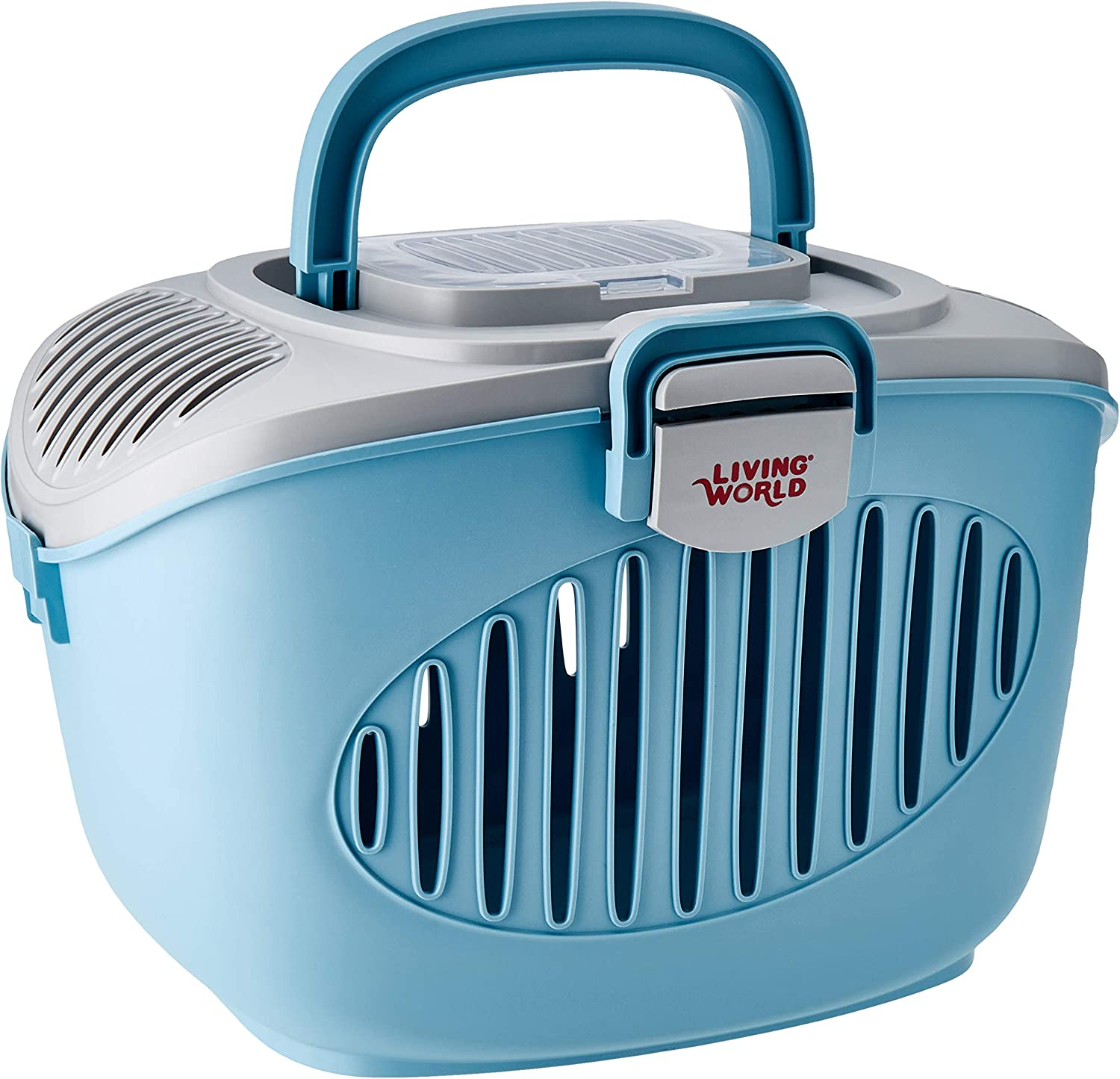 Living World Paws2Go Cat or Small Pet Carrier, Blue/Grey
