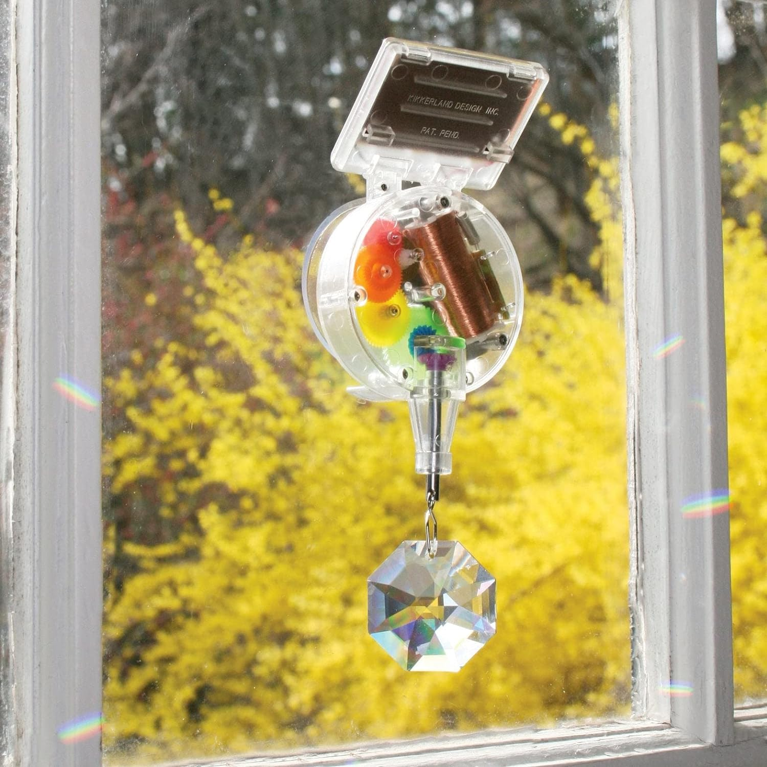 Kikkerland Solar-Powered Rainbow Maker with Crystal, Multicolor, 1 EA, One Size, RM1588-EU image number 2
