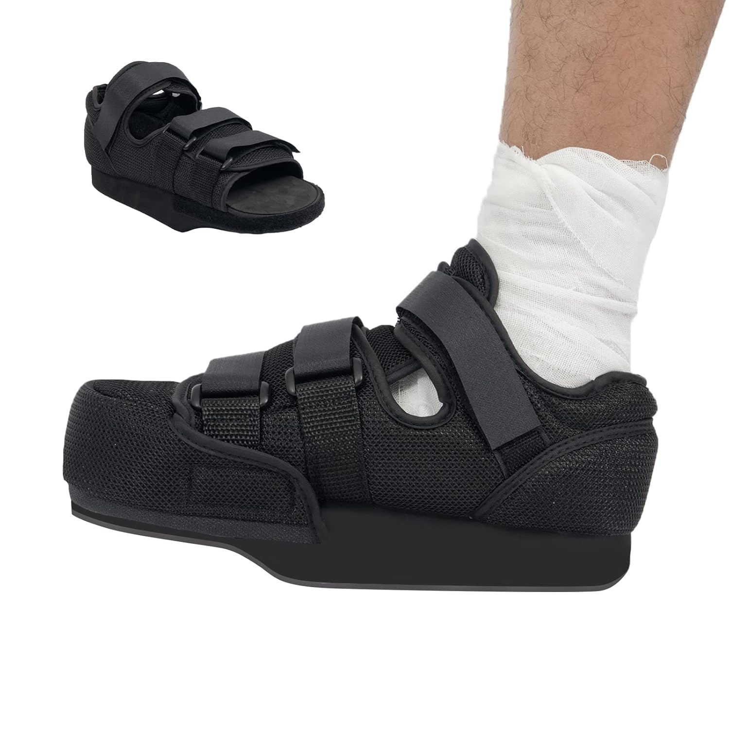 GHORTHOUD Forefoot Off-Loading Post Op Shoe Closed Toe Medical Walking Boot for Broken Toe Orthopedic Foot Brace for Post Bunion Hammertoe Surgery Brace (M) image number 2