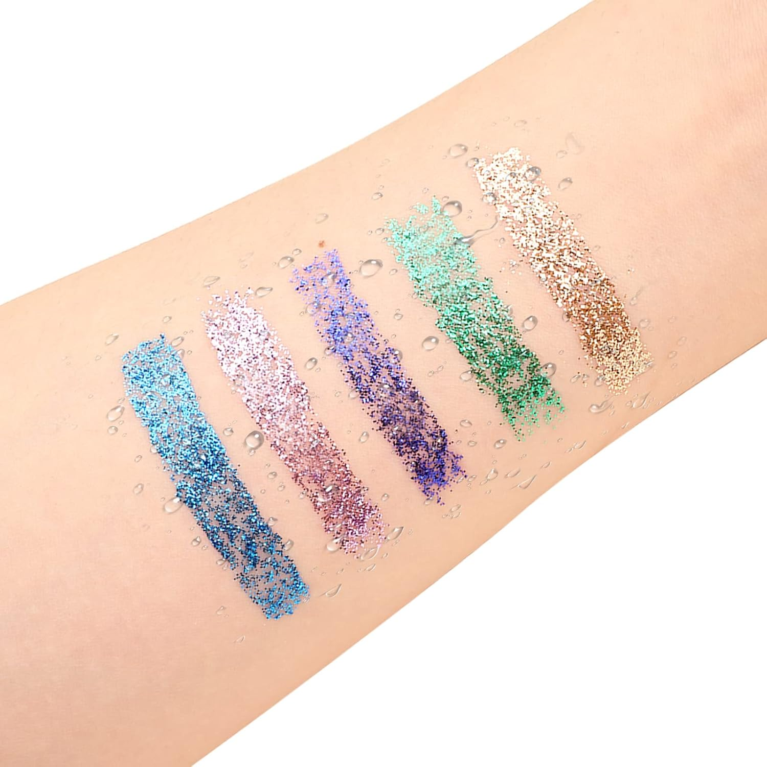 Boobeen Colorful Glitter Eyeliner Liquid Shimmer Eyeliner Waterproof Metallic Eyeliner Smudge-Proof Suitable for Women, 1 Pcs - 02 image number 7