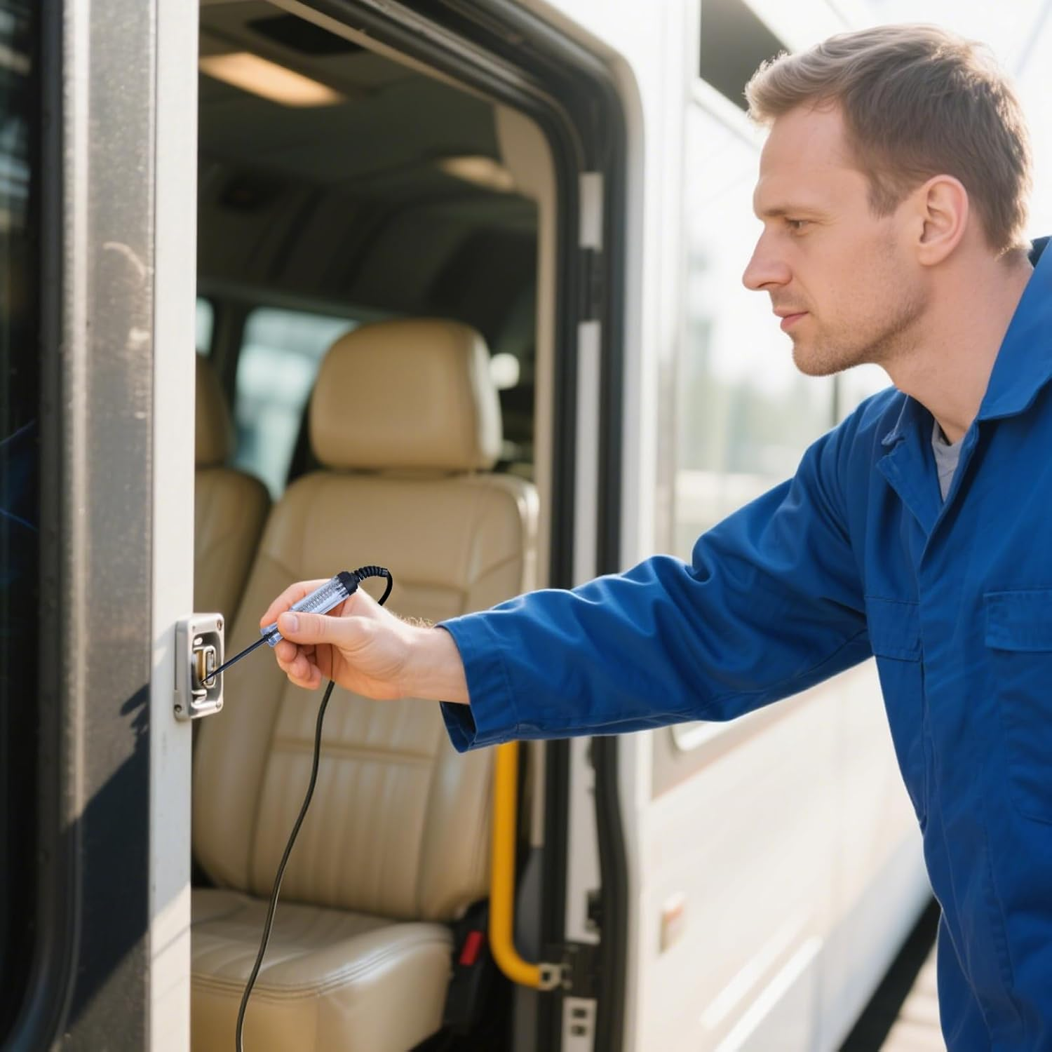 Digital Circuit Tester, Circuit Probe Tester, Voltmeter Diagnostic Tool Automotive Electricity Pen for Outlet Electric Wall Grounding Wire Daily Use Motorcycle Vehicle Truck Marine Trailer image number 2