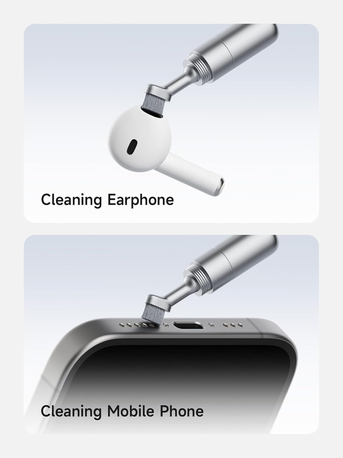 Hagibis SIM Card Tray Removal Tool with Cleaning Brush, 2 in 1 EDC Portable Keychain Eject Pins Reset Needle Opener Cleaning Pen for Iphone Airpods Pro image number 1