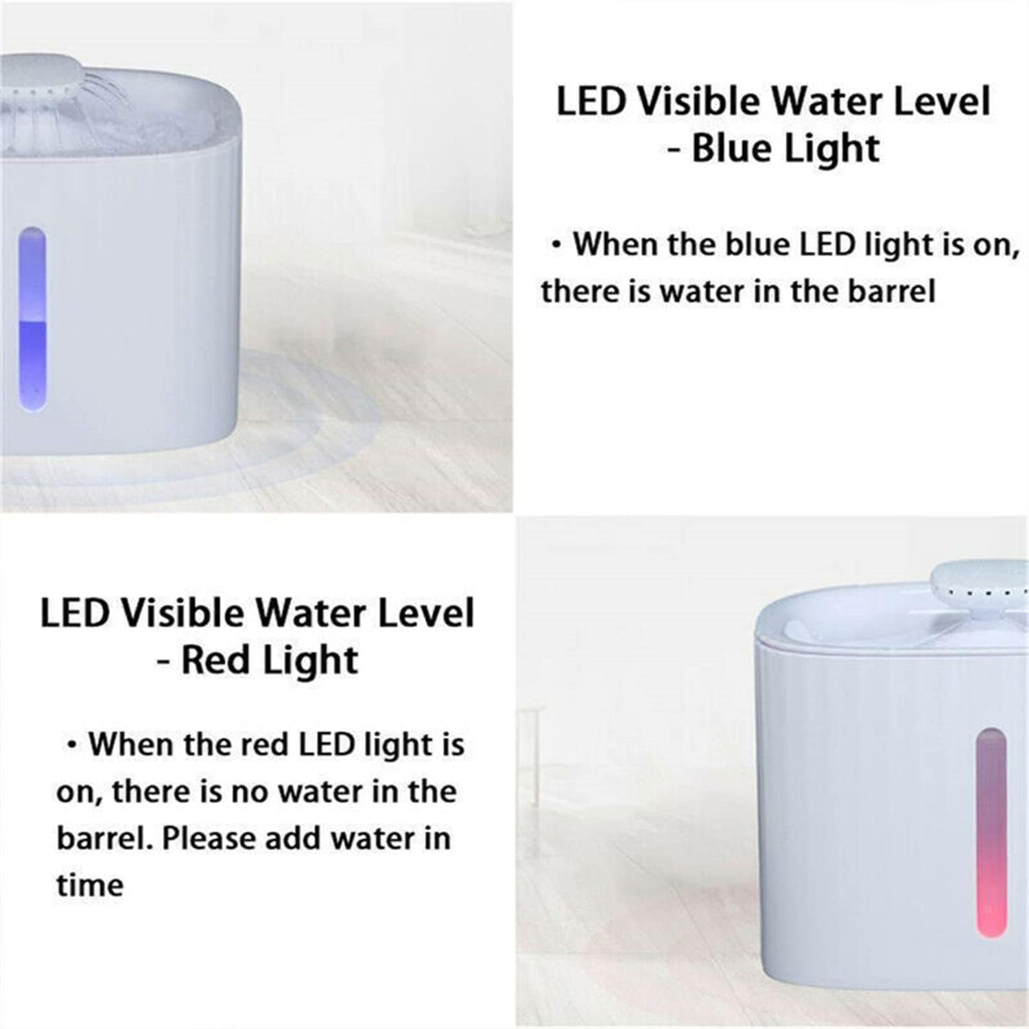 3L LED Automatic Electric Pet Water Fountain+11Filter Cat Drinking Dog Fountain Water Dispenser image number 1