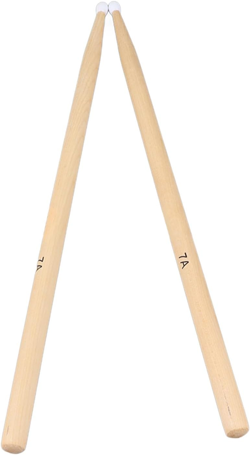 Nylon Tip Drum Sticks, Maple Wood Drumsticks Faster Playing Technique 2 Pairs Professional for Practice image number 3