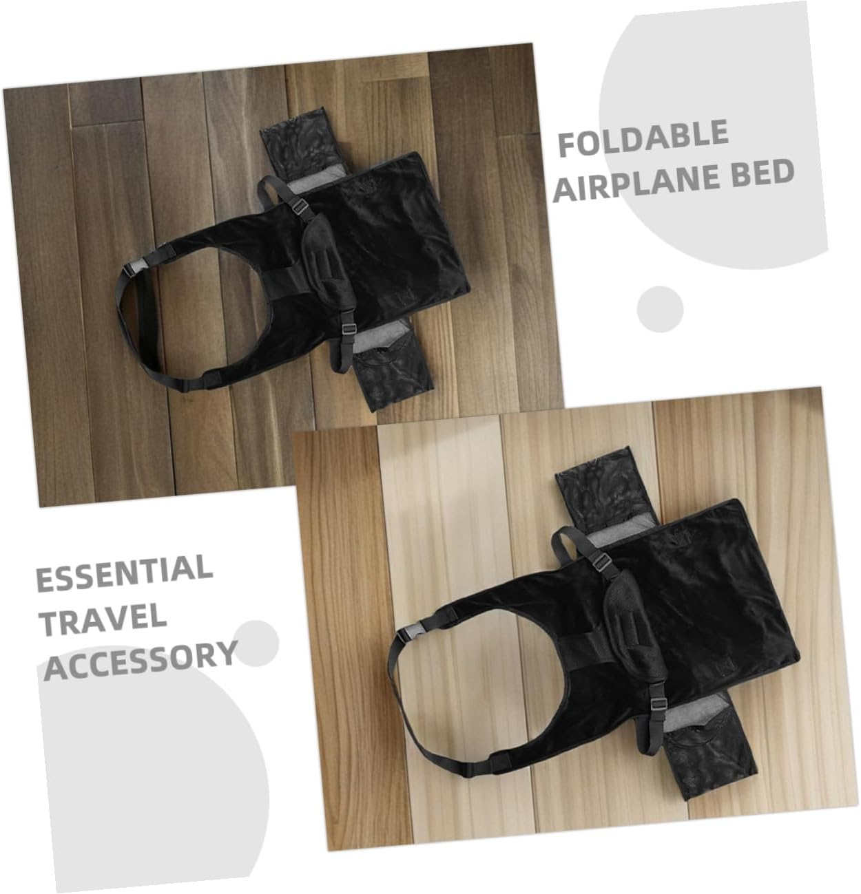 Portable Airplane Bed Lightweight Foldable Plane Seat Extender Travel Footrest for Comfortable Flights Family Travel Essential image number 2