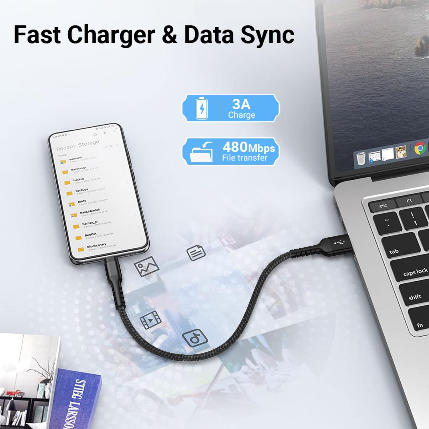 Azhizco 3Pack 0.3 M Iphone Charger Cable, Apple Mfi Certified USB to Lightning Cable Short Lightning Cable Fast Charger for Power Bank Iphone 14 13 12 11 Pro Max XR XS Max X 10 8 7 6 Ipad