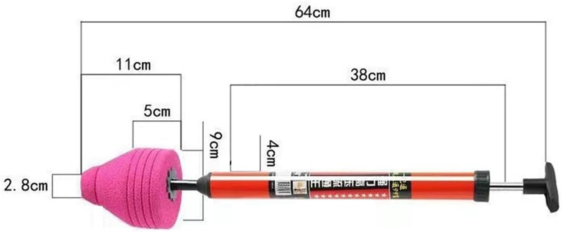 Toilet Unclogger, Upgraded High Pressure Toilet Plunger Kit, Unblock One Shot Pipe Air Drain Clog Remover Plumbing Tool, Long Handle, Bendable Head for Bathroom, Kitchen, Bathtub image number 1