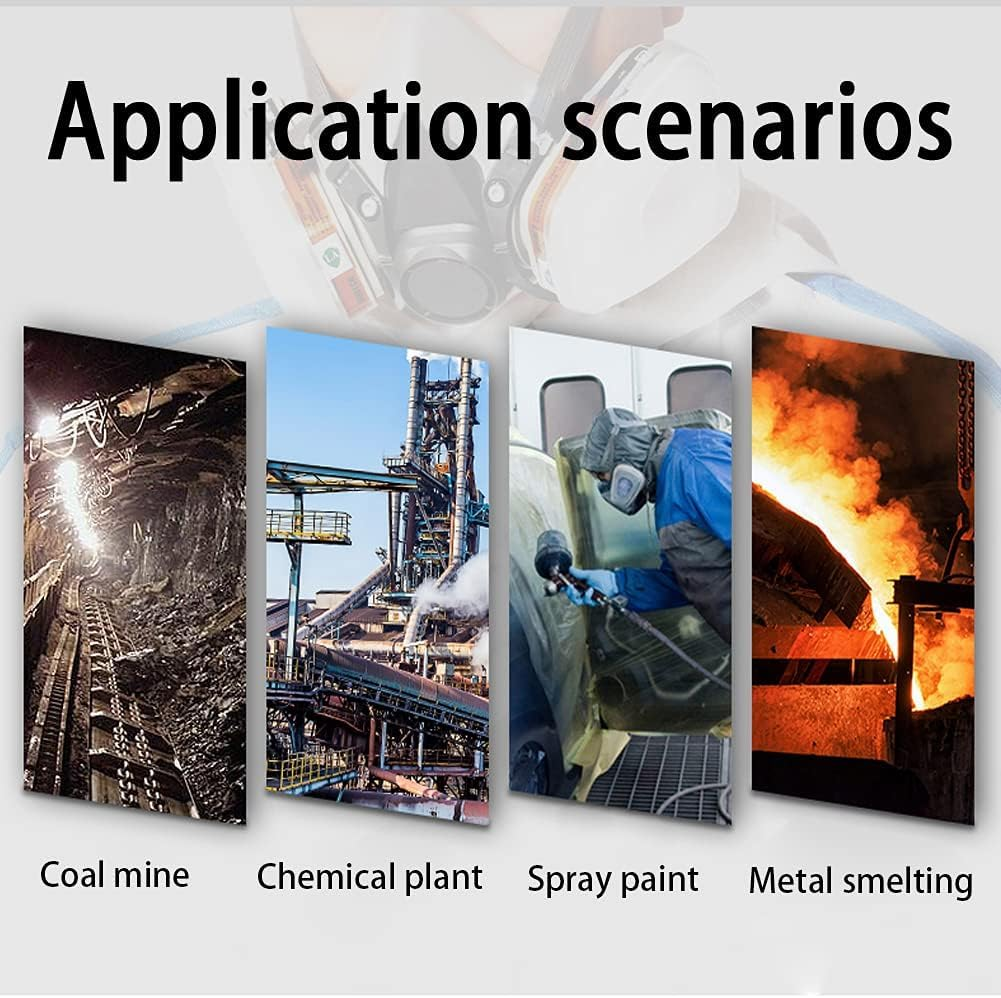 Respirator Reusable Half Face Cover Gas Mask with Safety Glasses, Filters for Painting, Chemical, Organic Vapor, Welding, Polishing, Woodworking and Other Work Protection image number 1