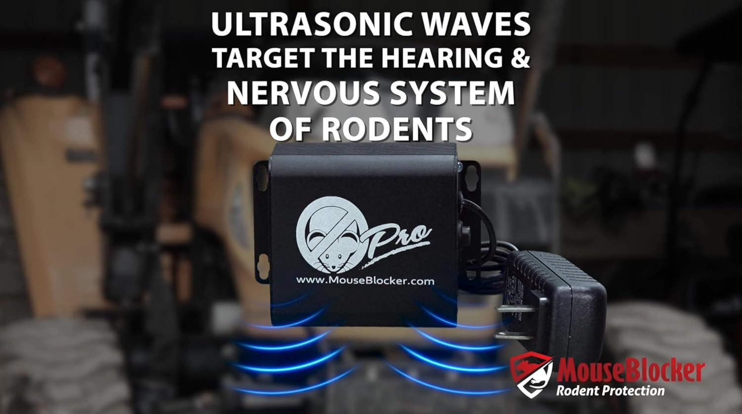 Mouse Blocker Prox 12Volt High Powered Ultrasonic Mouse and Rodent Deterrent with with an Eviction Mode and Dual Strobing Leds for Your Vehicle image number 3