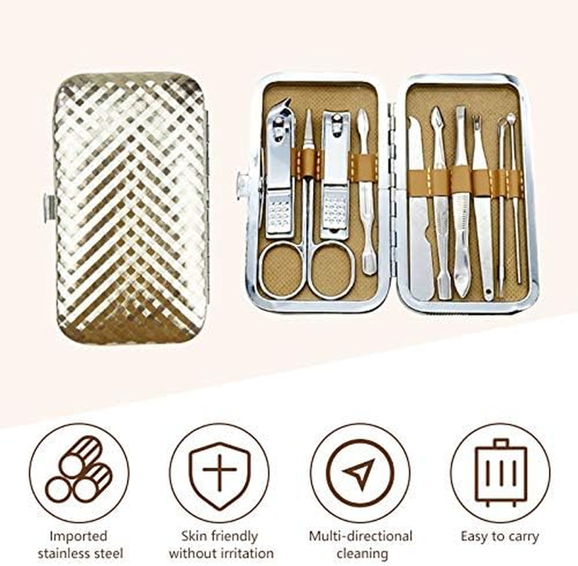 10Pcs/Set Stainless Steel Nail Clippers Manicure Set Nail Art Kit Earpick Nail Foot Trimming Tools for Men Women Zhengpingpai image number 3