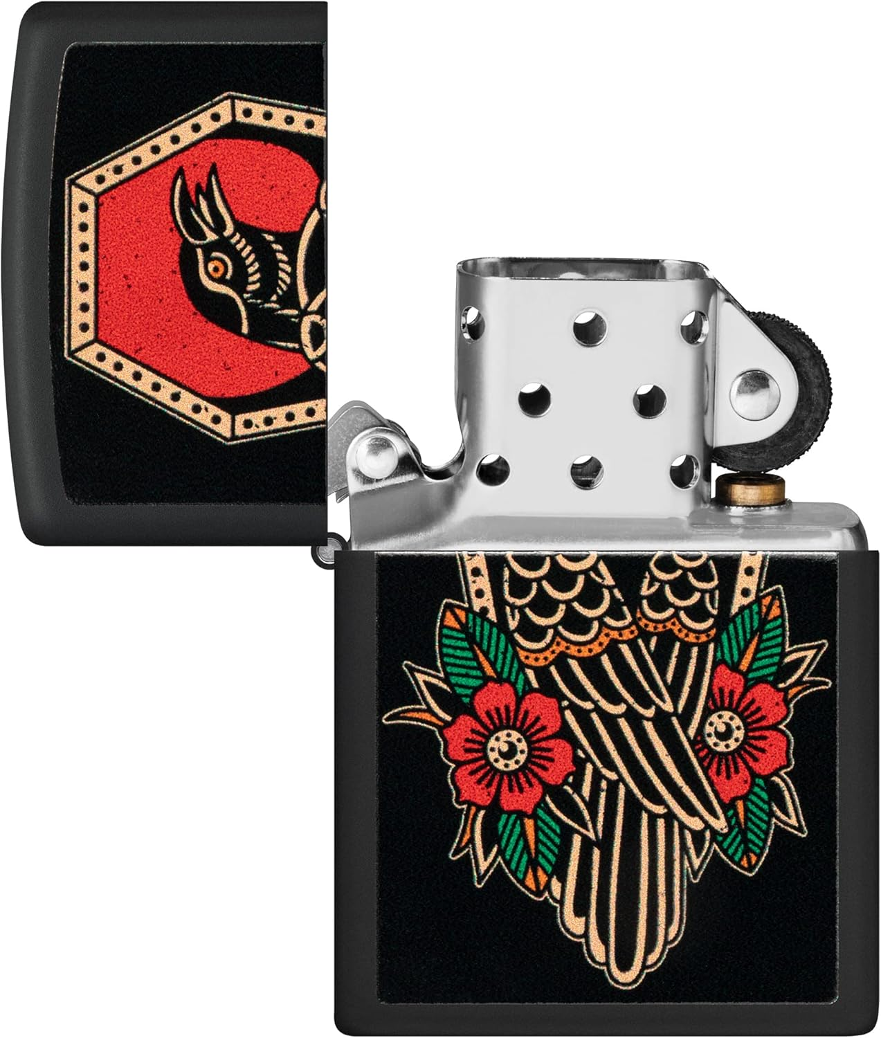 Zippo Crow Tattoo Design Lighter - Multicolor image number 6