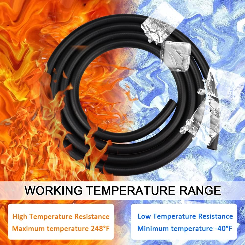 Fuel Line 1/2 Inch ID NBR Fuel Line Hose 8AN Rubber Push on Fuel Hose for Small Engines 10 Feet image number 5