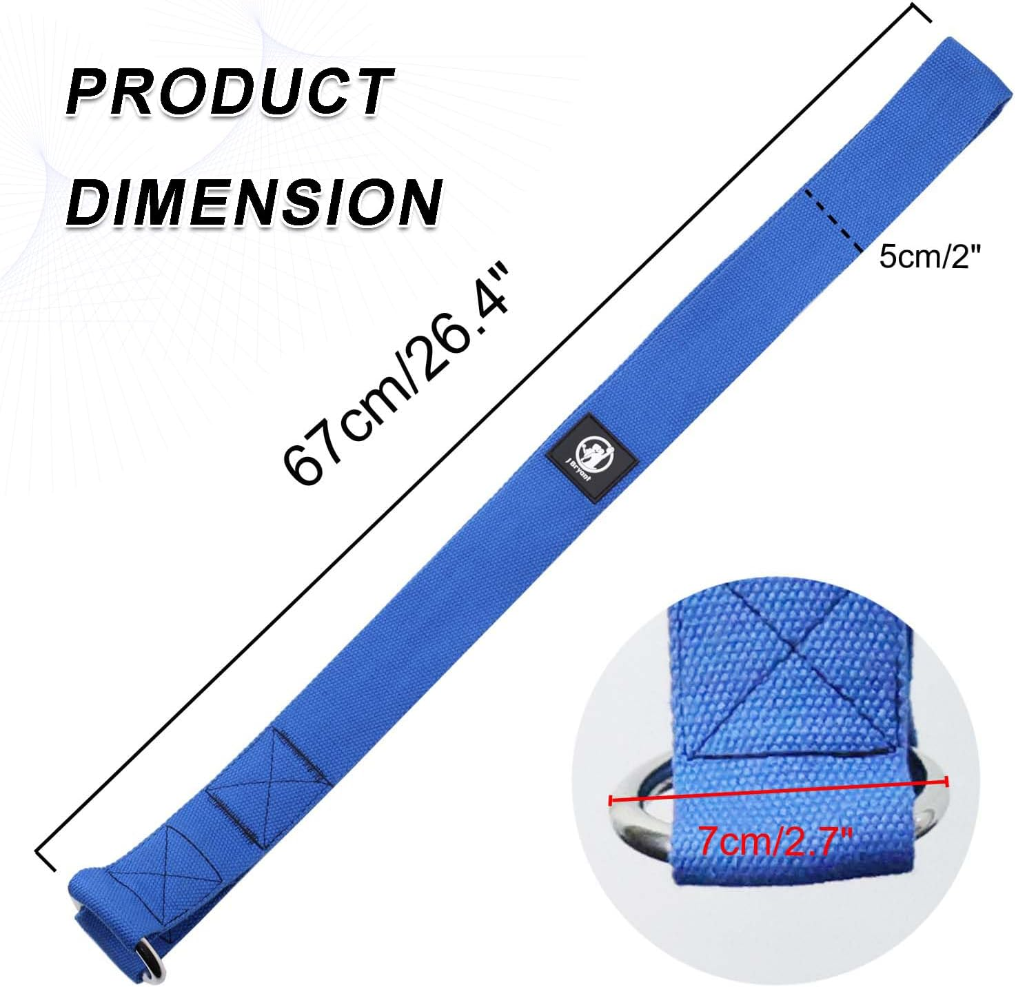 J Bryant Arm Wrestling Training Strap Belt Hand Grip- Ideal for Wrist Forearm and Biceps Workouts Multifunctional Home Gym Fitness Equipment Compatible with 1 Inch and 2 Inches Barbell Plates image number 1