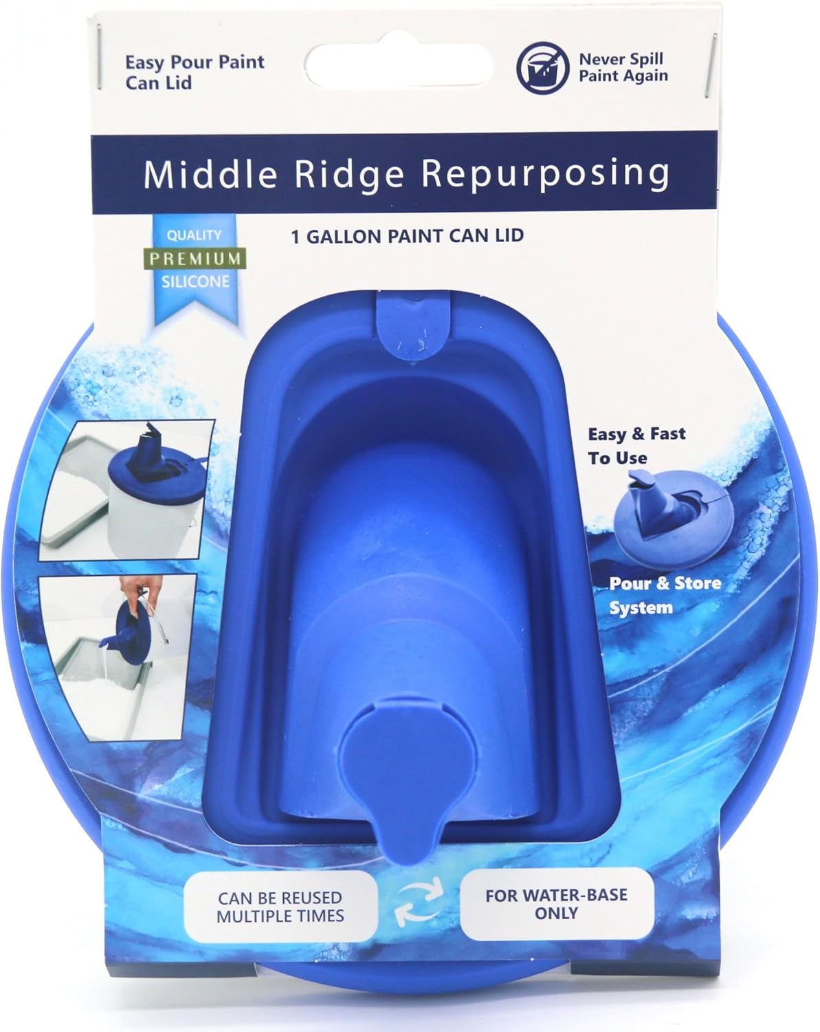 Pour and Store Gallon Paint Can Lid (2 Pack) image number 4